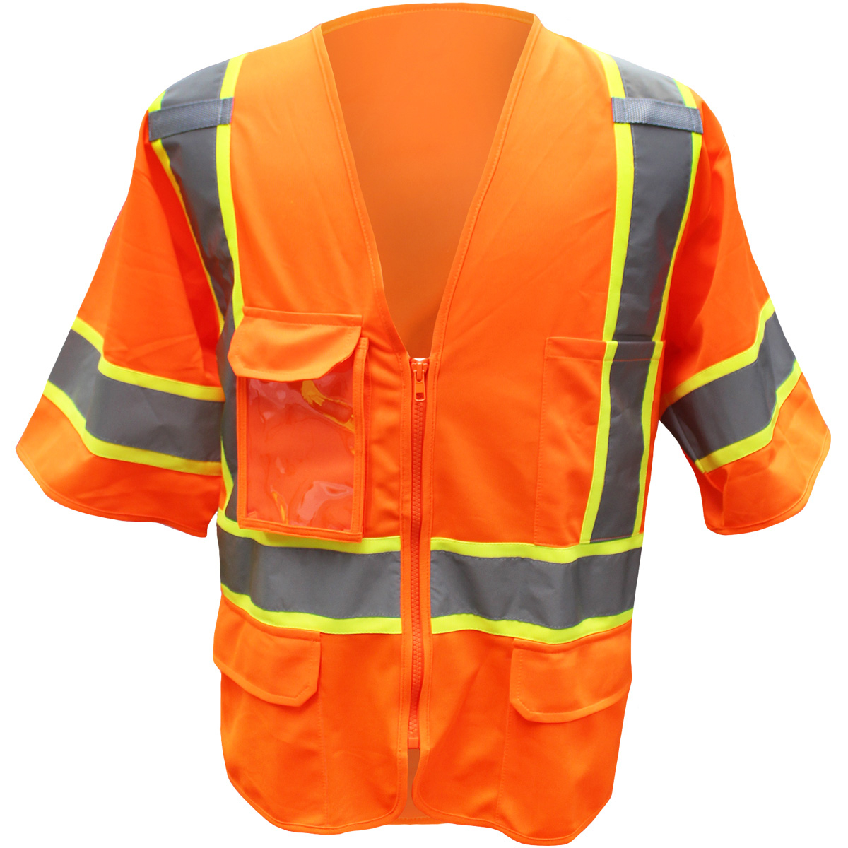 ANSI TYPE R CLASS 3 TWO-TONE VEST - SOLID POLYESTER