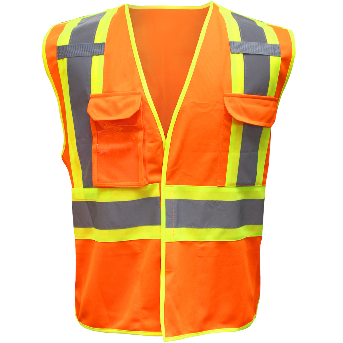 ANSI TYPE R CLASS 2 TWO-TONE BREAKAWAY SOLID POLYESTER VEST