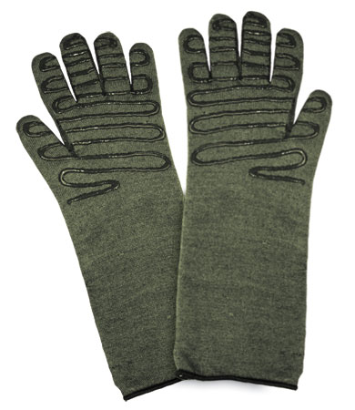 KEVLAR® / PREOX SEAMLESS KNIT HOT MILL GLOVE WITH COTTON LINER AND DOUBLE-SIDED SILAGRIP™ COATING - EXTENDED CUFF