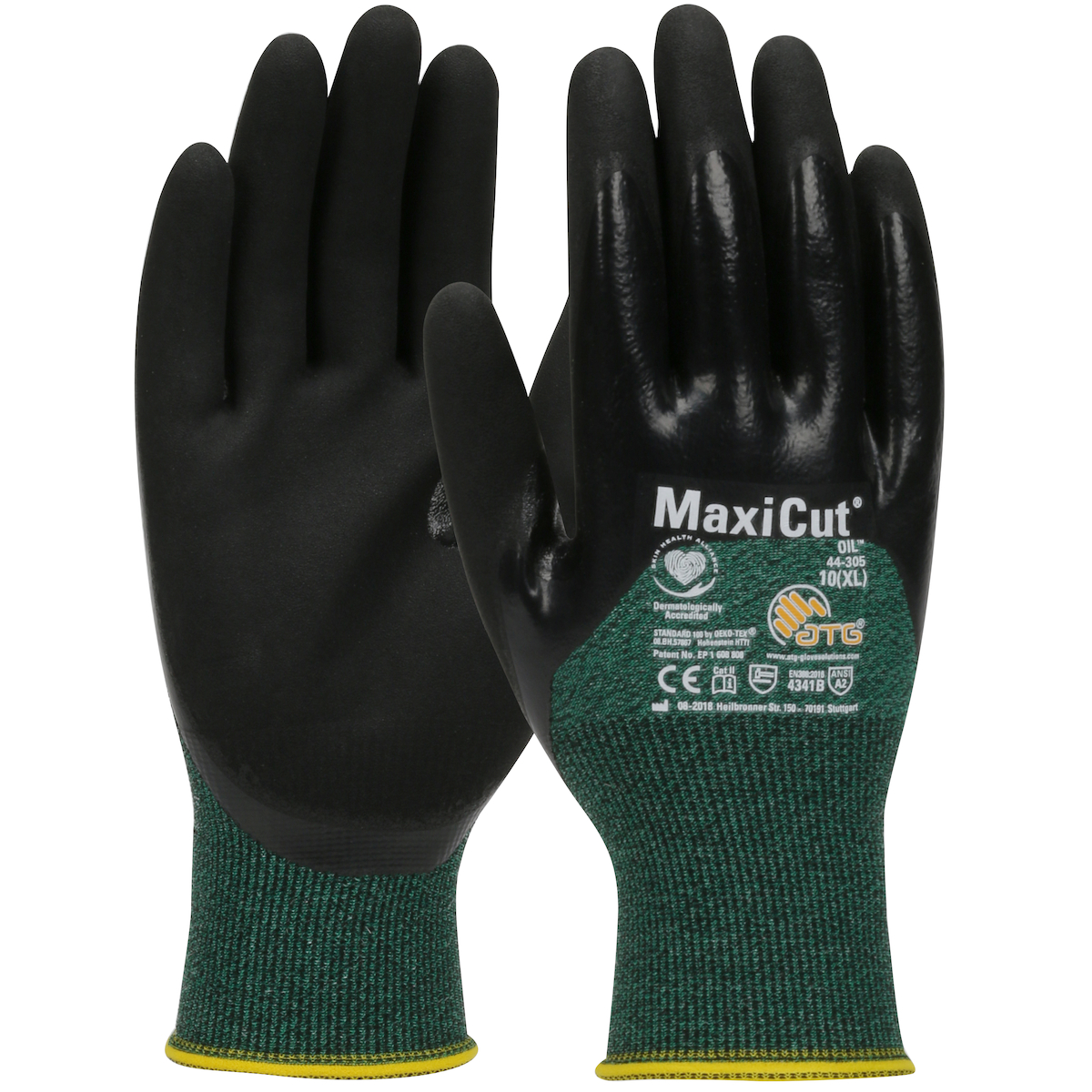 SEAMLESS KNIT ENGINEERED YARN GLOVE WITH NITRILE COATED MICROFOAM GRIP ON PALM, FINGERS & KNUCKLES