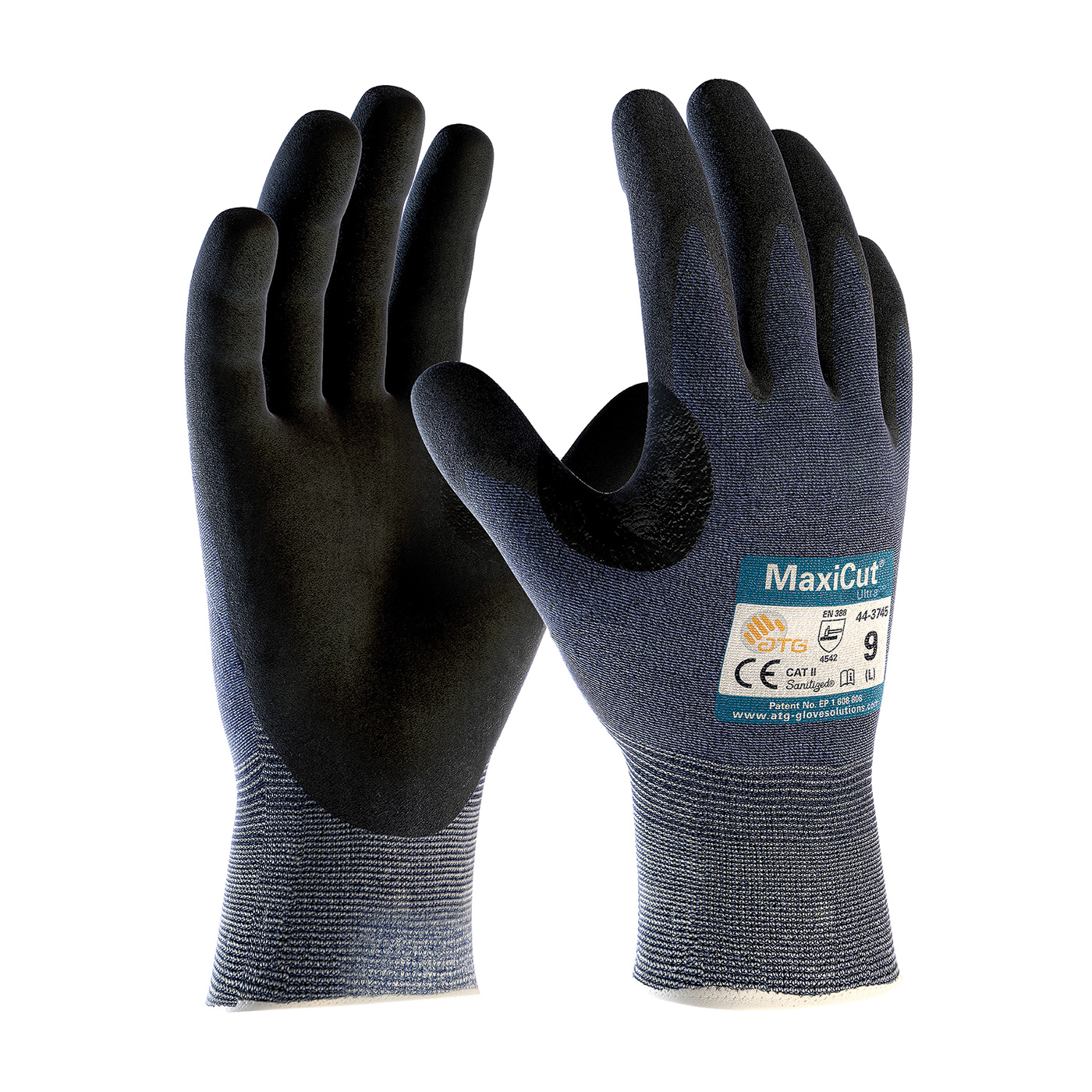 SEAMLESS KNIT ENGINEERED YARN GLOVE WITH PREMIUM NITRILE COATED MICROFOAM GRIP ON PALM & FINGERS