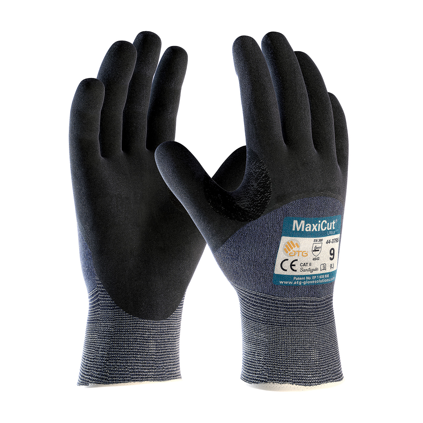 SEAMLESS KNIT ENGINEERED YARN GLOVE WITH PREMIUM NITRILE COATED MICROFOAM GRIP ON  PALM, FINGERS & KNUCKLES