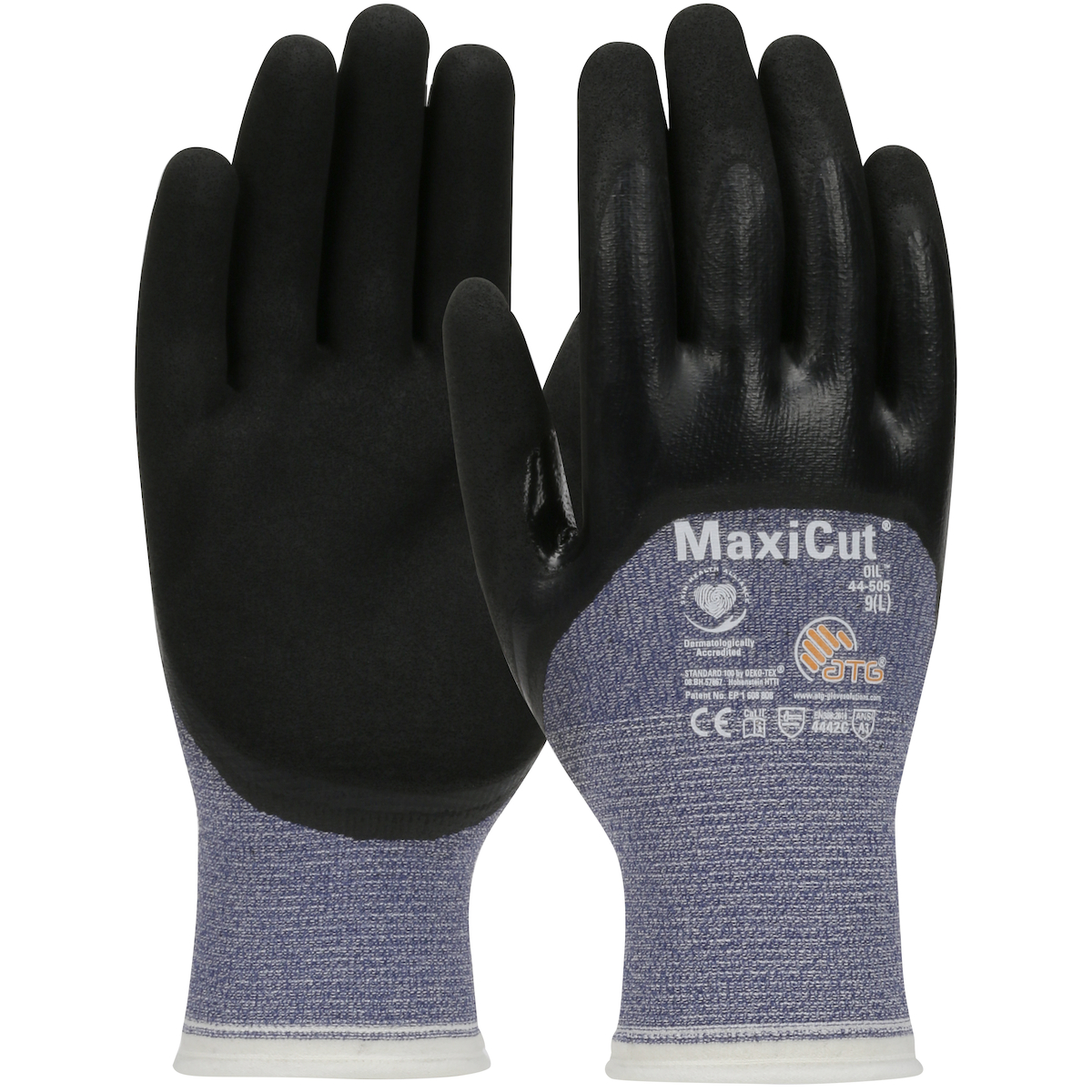 SEAMLESS KNIT ENGINEERED YARN GLOVE WITH NITRILE COATED MICROFOAM GRIP ON PALM, FINGERS & KNUCKLES