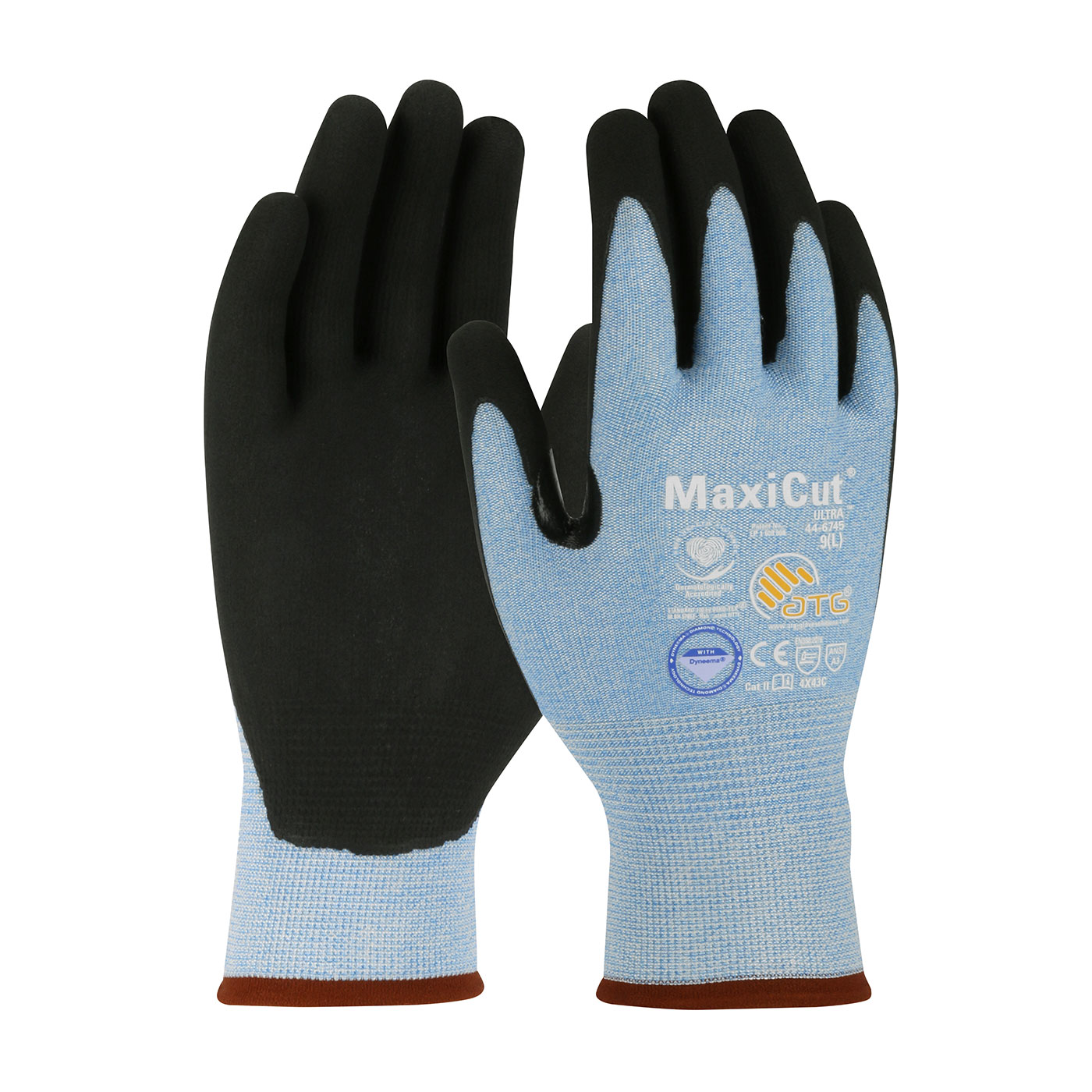 SEAMLESS KNIT DYNEEMA® DIAMOND BLENDED GLOVE WITH PREMIUM NITRILE COATED MICROFOAM GRIP ON PALM & FINGERS