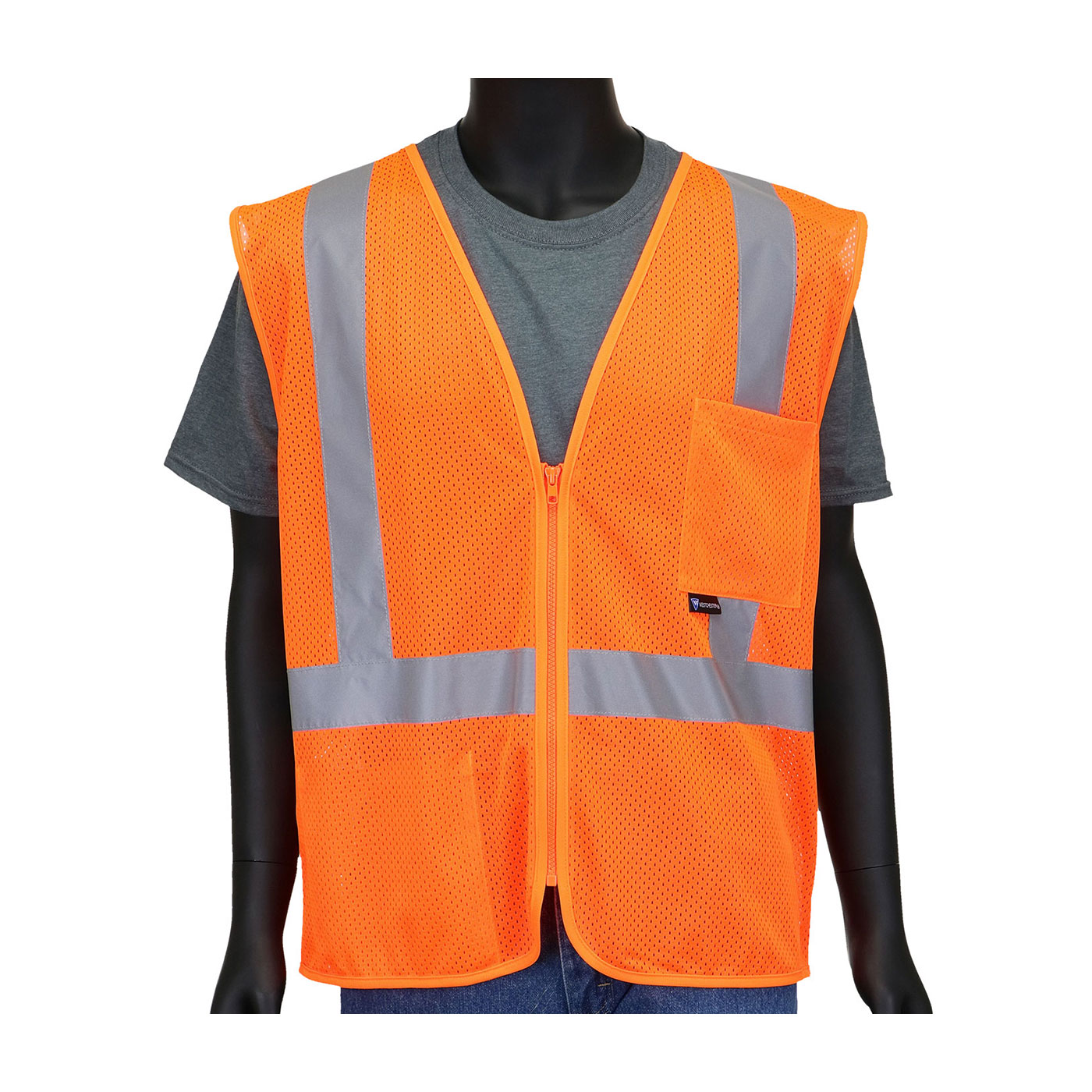 ANSI TYPE R CLASS 2 VALUE TWO POCKET ZIPPER MESH VEST