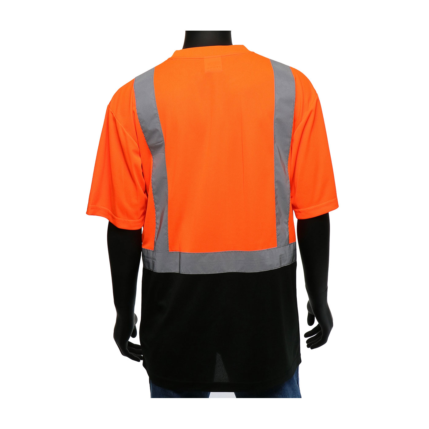 ANSI TYPE R CLASS 2 SHORT SLEEVE T-SHIRT WITH BLACK BOTTOM FRONT