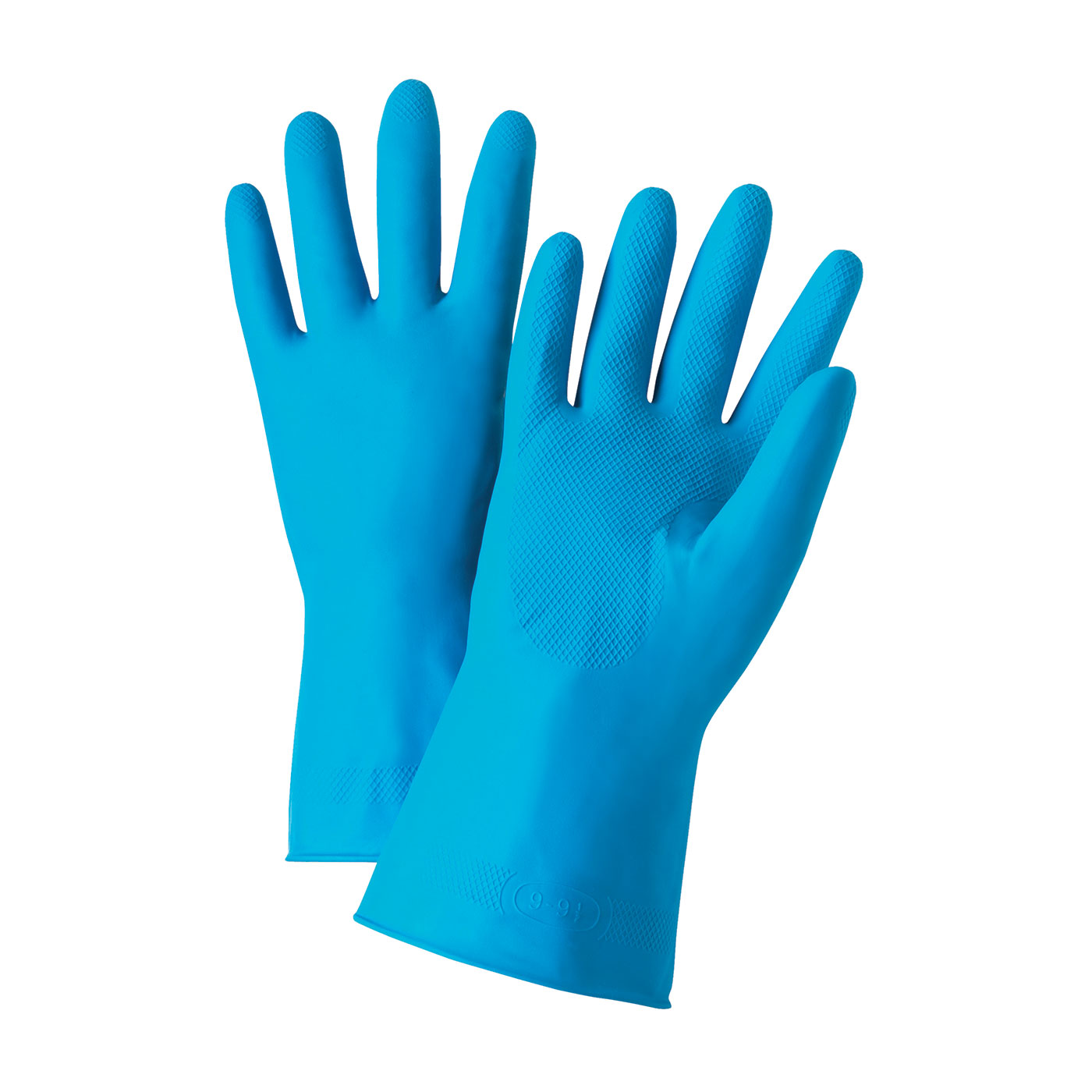 UNSUPPORTED LATEX, INDUSTRIAL FLOCK LINED WITH RAISED DIAMOND GRIP - 21 MIL