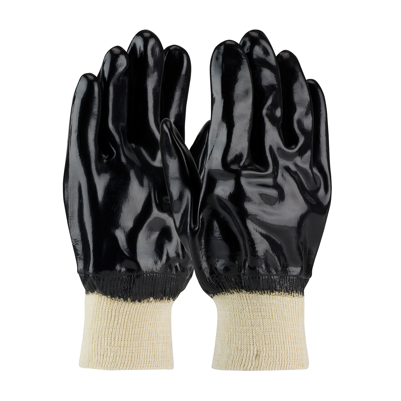 NEOPRENE COATED GLOVE WITH JERSEY LINER AND SMOOTH FINISH - KNITWRIST