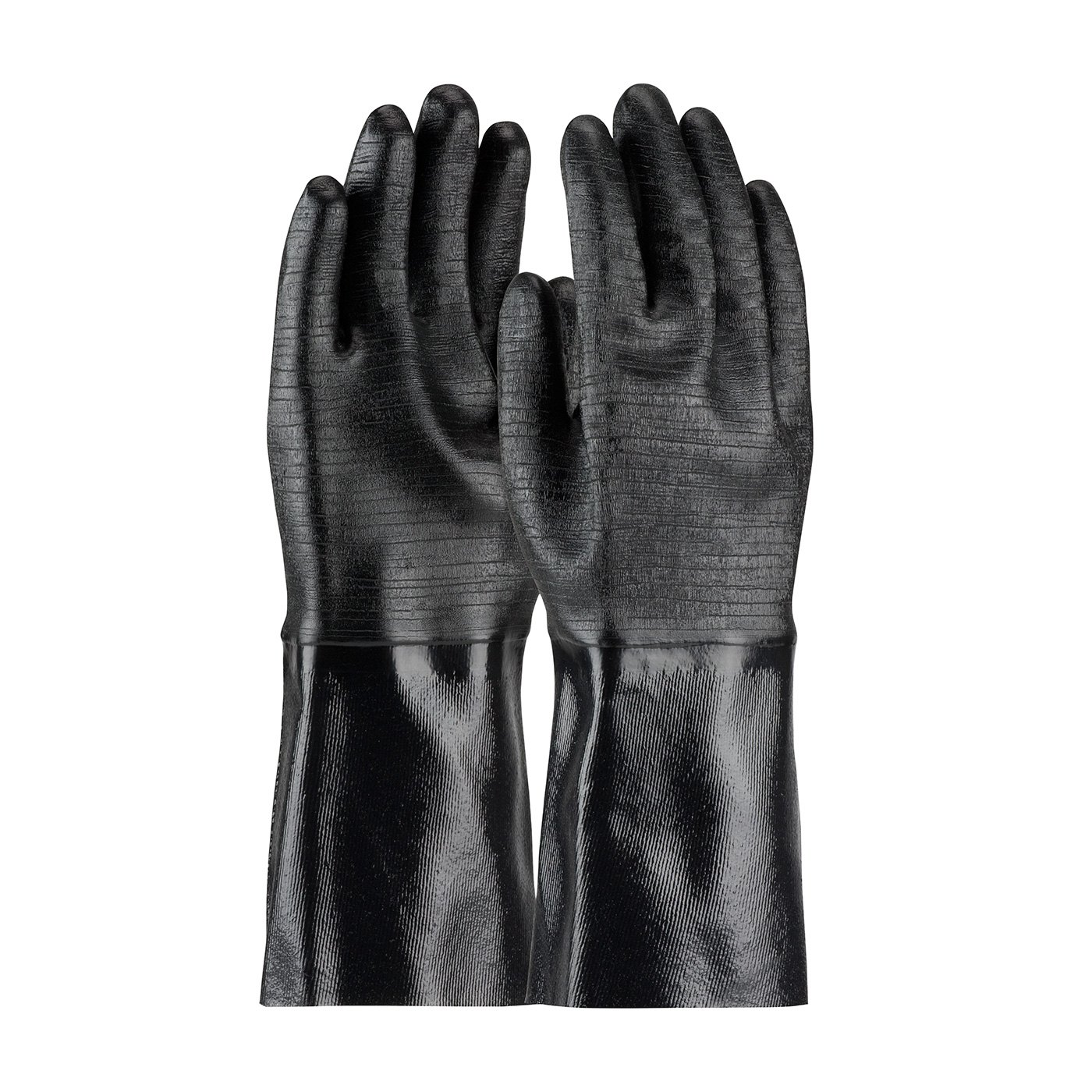NEOPRENE COATED GLOVE WITH INTERLOCK LINER AND ETCHED ROUGH FINISH - 14"