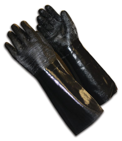 NEOPRENE COATED GLOVE WITH INTERLOCK LINER AND ETCHED ROUGH FINISH - 18"