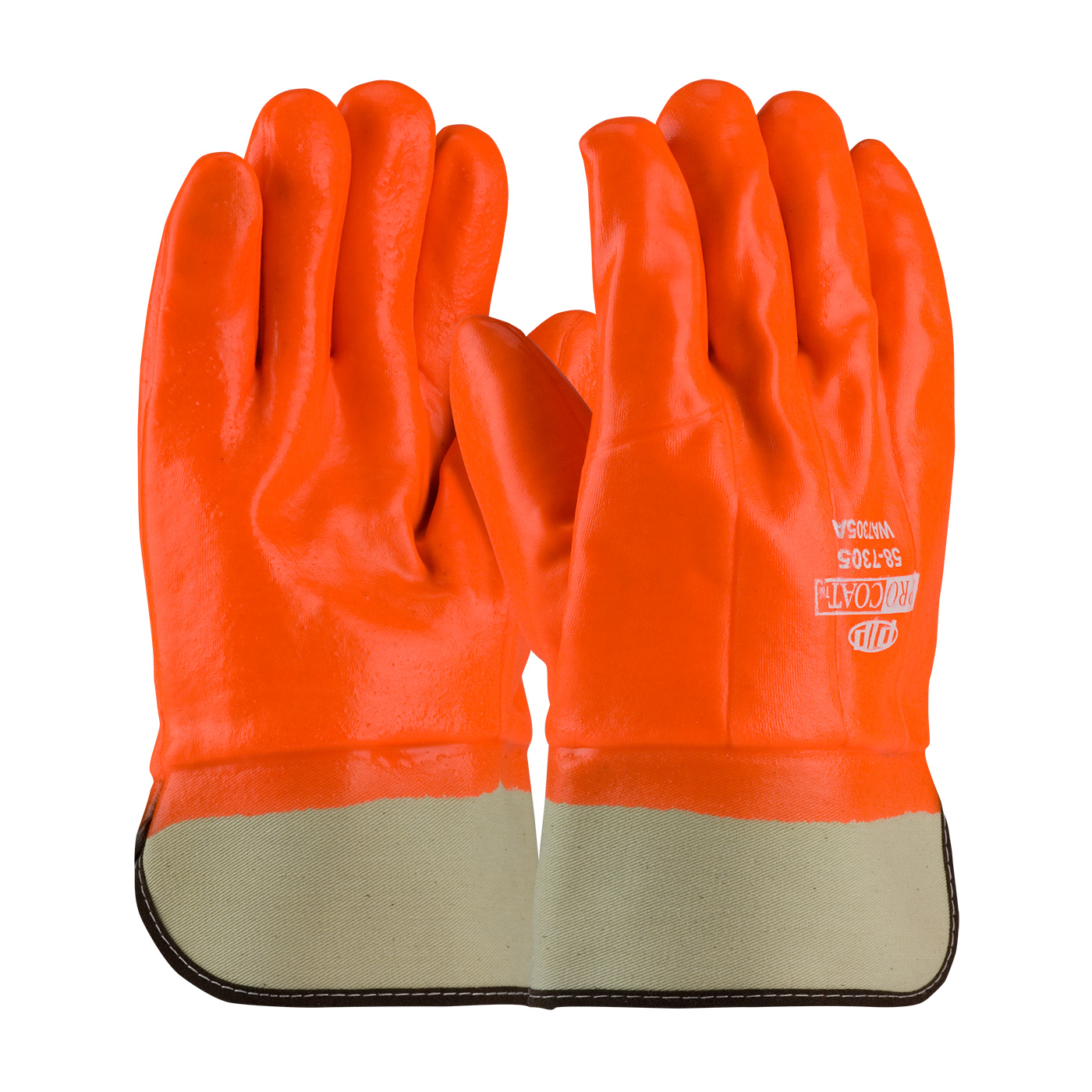 HI-VIS INSULATED PVC DIPPED GLOVE WITH SMOOTH FINISH - SAFETY CUFF