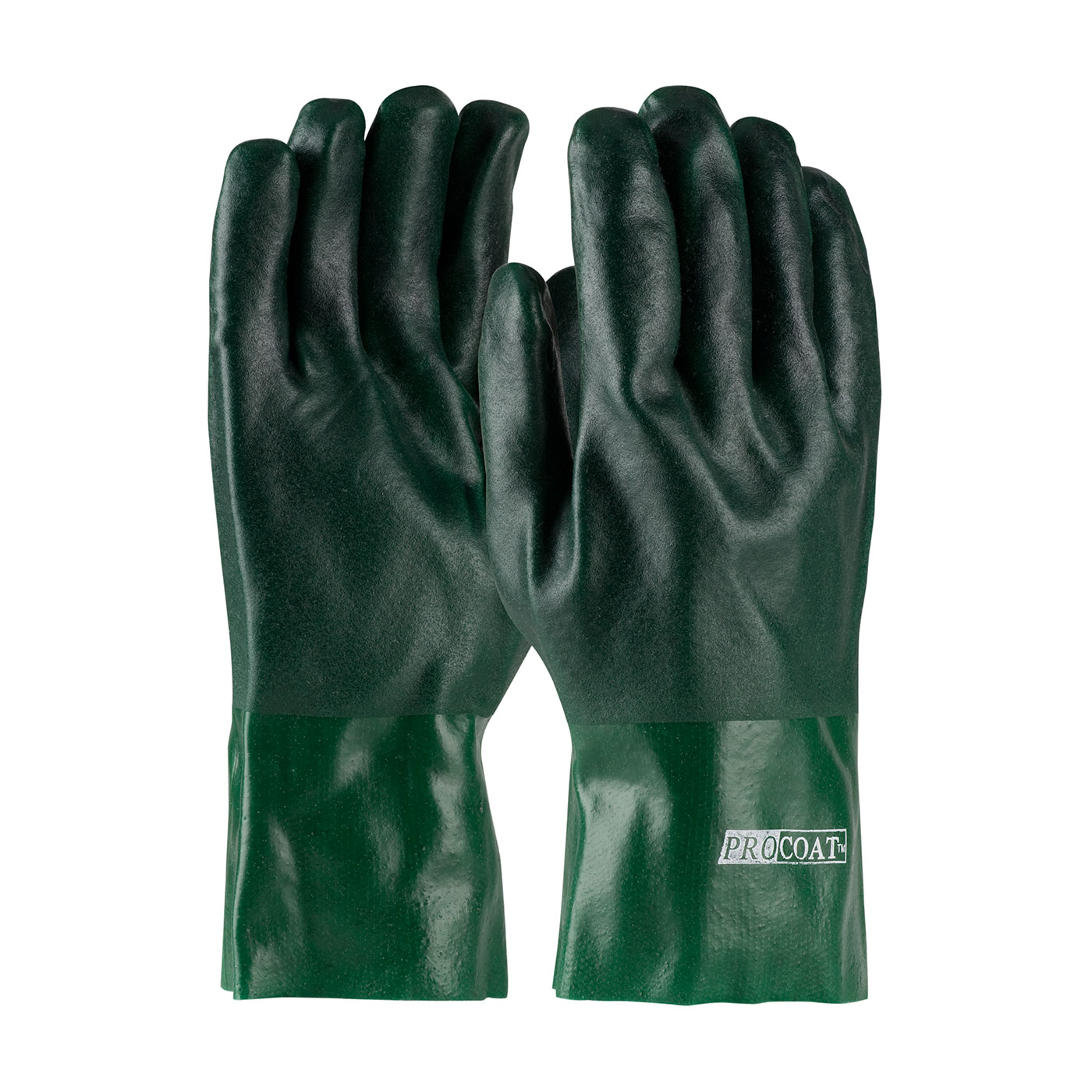 PVC DIPPED GLOVE WITH JERSEY LINER AND ROUGH ACID FINISH - 12"