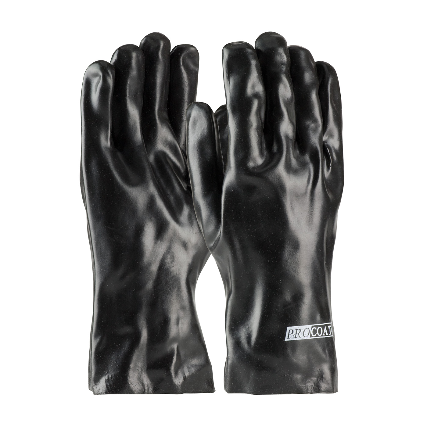 PVC DIPPED GLOVE WITH INTERLOCK LINER AND SMOOTH FINISH - 12"