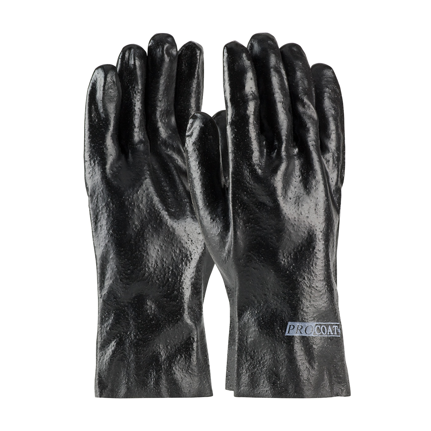 PVC DIPPED GLOVE WITH INTERLOCK LINER AND SEMI-ROUGH FINISH - 12"
