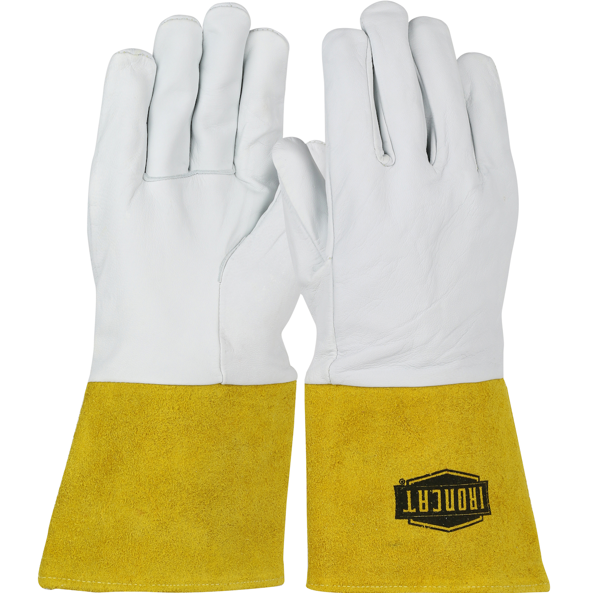 IRONCAT® PREMIUM TOP GRAIN KIDSKIN LEATHER TIG GLOVE WITH KEVLAR® STITCHING- SPLIT LEATHER GAUNTLET CUFF