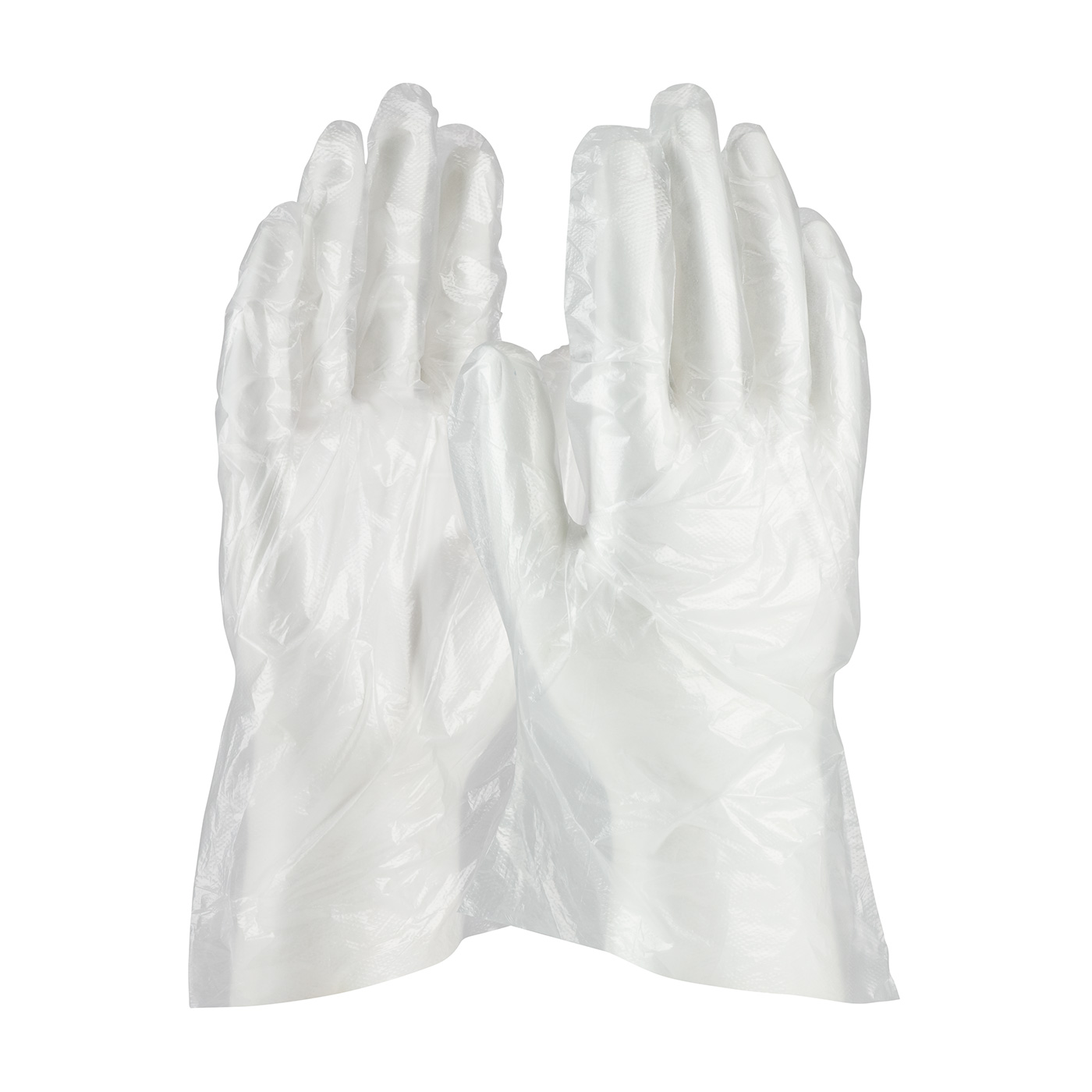 FOOD GRADE DISPOSABLE POLYETHYLENE GLOVE WITH EMBOSSED GRIP