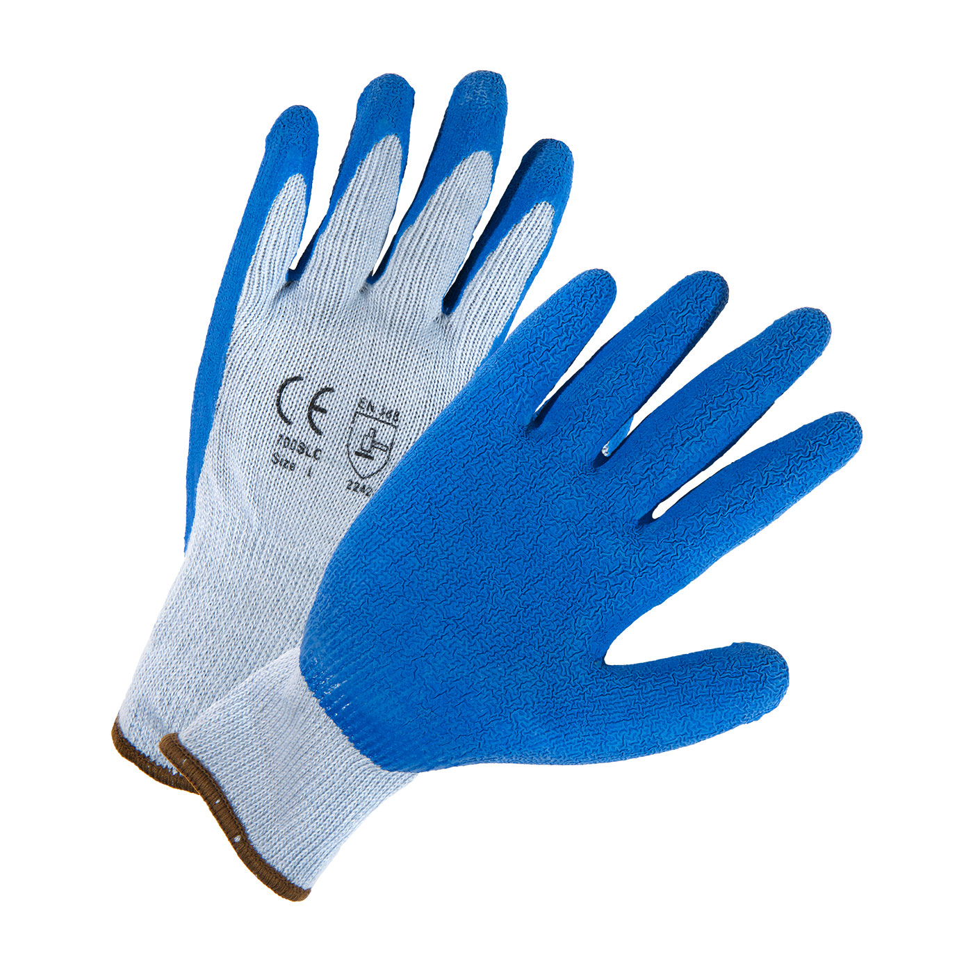SEAMLESS KNIT POLYESTER GLOVE WITH LATEX COATED CRINKLE GRIP ON PALM & FINGERS - REGULAR GRADE