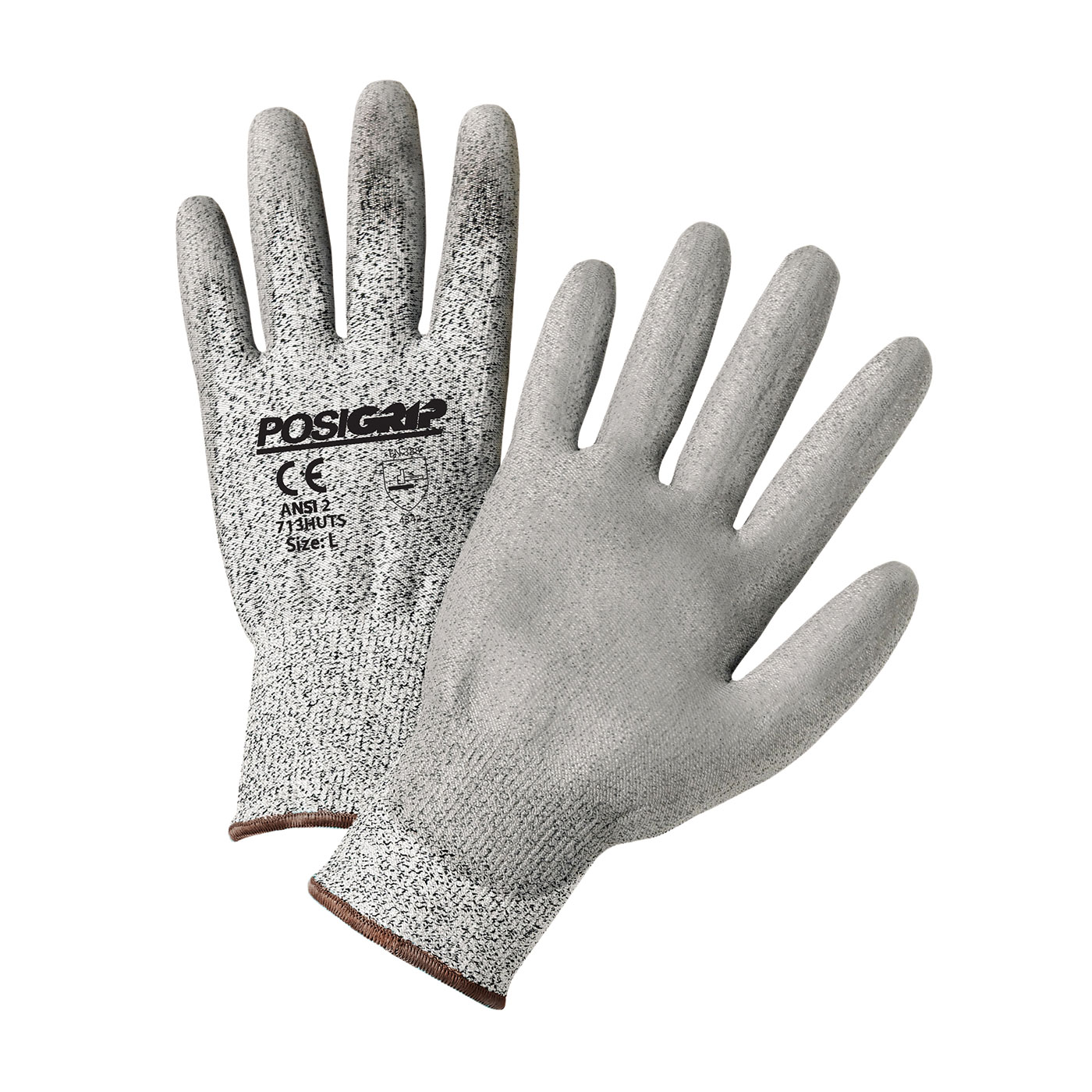 SEAMLESS KNIT POLYKOR® BLENDED GLOVE WITH POLYURETHANE COATED FLAT GRIP ON PALM & FINGERS - TOUCHSCREEN COMPATIBLE