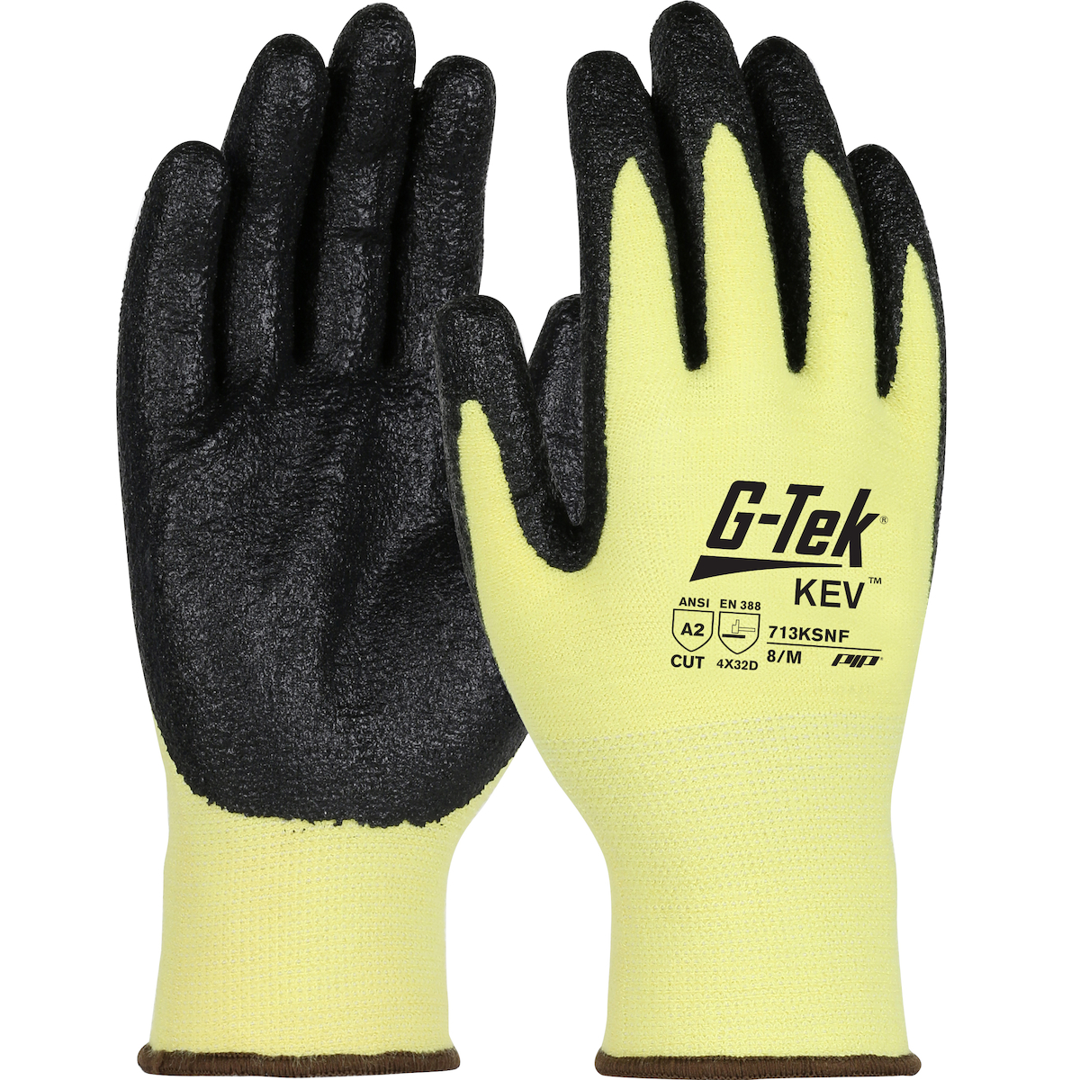 SEAMLESS KNIT KEVLAR® BLENDED GLOVE WITH NITRILE COATED SMOOTH GRIP ON PALM & FINGERS