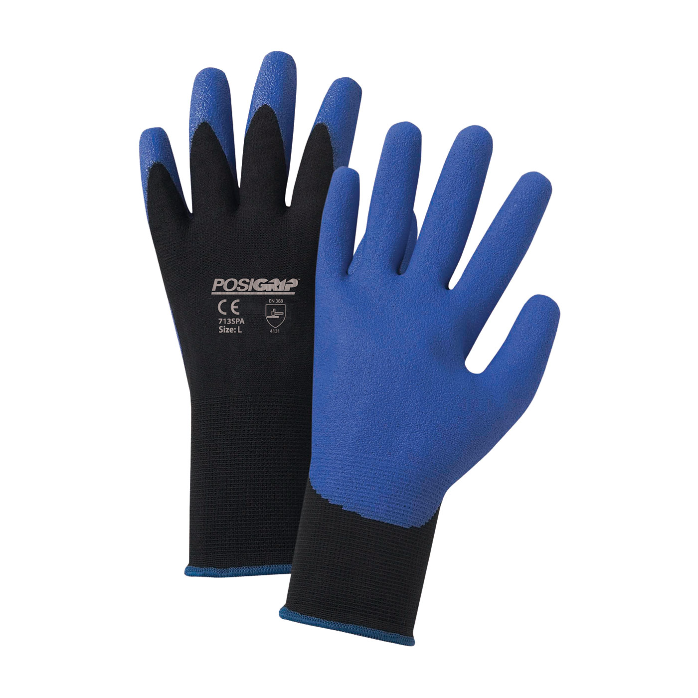 SEAMLESS KNIT NYLON GLOVE WITH AIR-INFUSED PVC COATING ON PALM & FINGERS