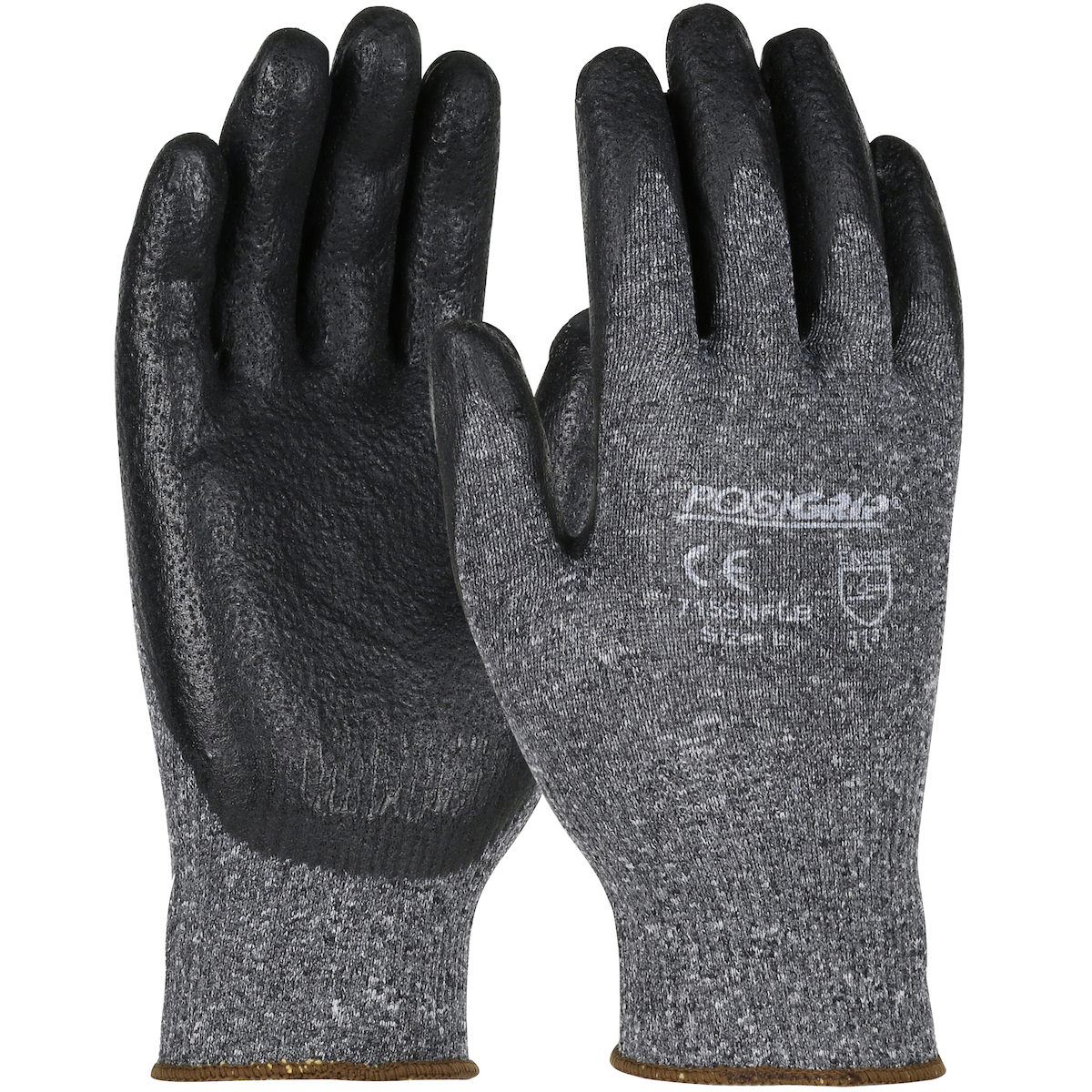 SEAMLESS KNIT NYLON GLOVE WITH NITRILE COATED FOAM GRIP ON PALM & FINGERS