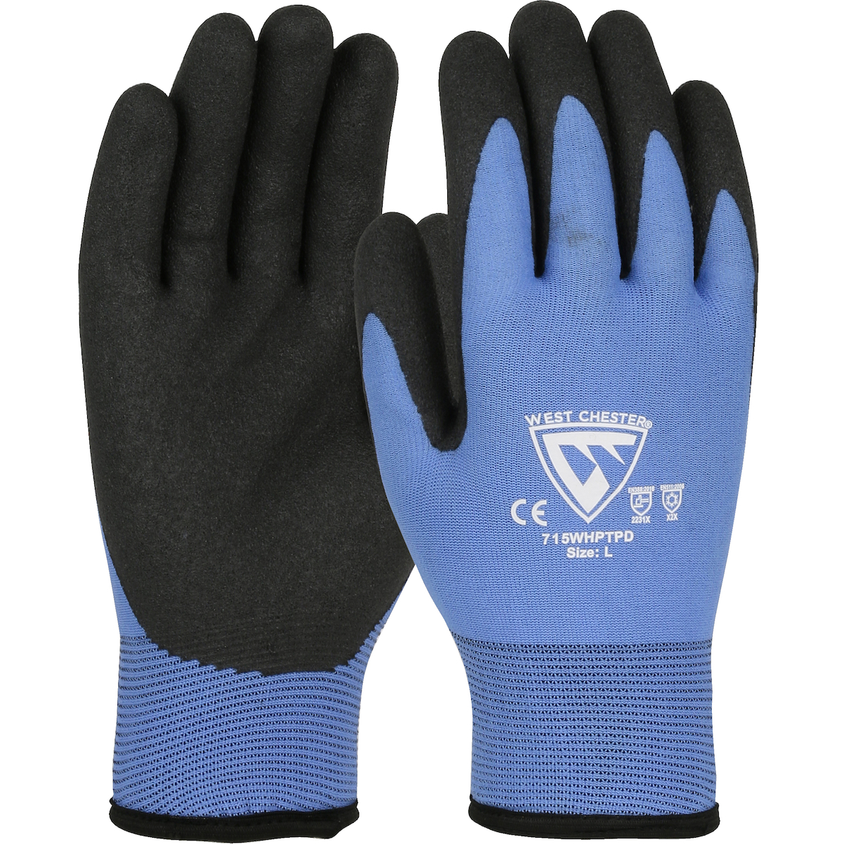 SEAMLESS KNIT NYLON GLOVE WITH ACRYLIC LINING AND PVC FOAM GRIP ON PALM & FINGERS