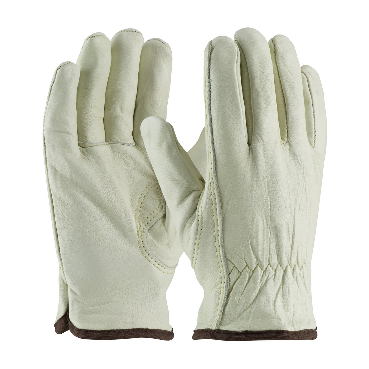 TOP GRAIN COWHIDE LEATHER GLOVE WITH WHITE THERMAL LINING - KEYSTONE THUMB