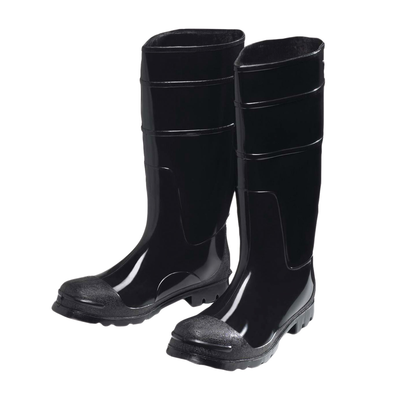 BLACK PVC STEEL TOE BOOT