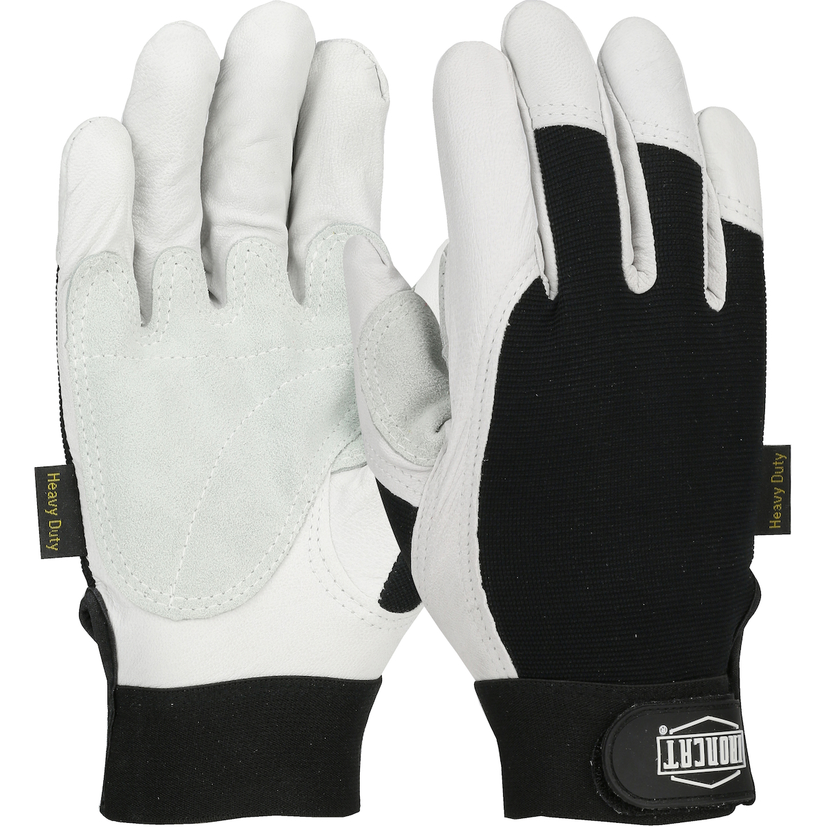 IRONCAT® REINFORCED TOP GRAIN GOATSKIN LEATHER PALM GLOVE WITH SPANDEX BACK