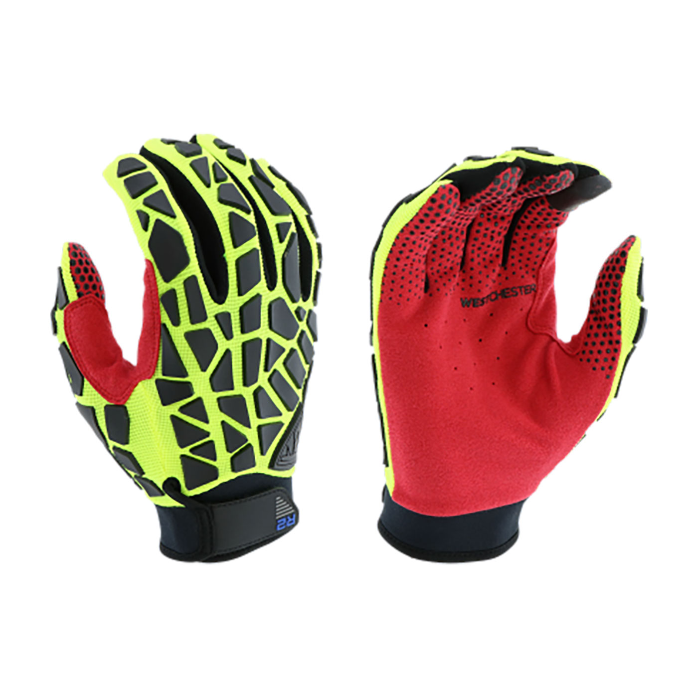 SAFETY RIGGER UTILITY GLOVE WITH FABRIC BACK - TPR IMPACT PROTECTION