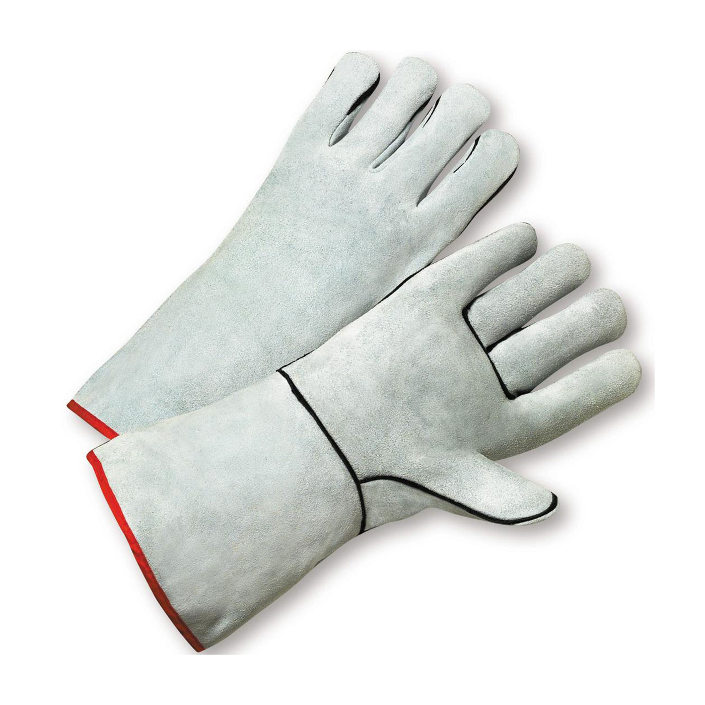 SPLIT COWHIDE LEATHER WELDER`S GLOVE WITH COTTON LINER - ARAMID STITCHED