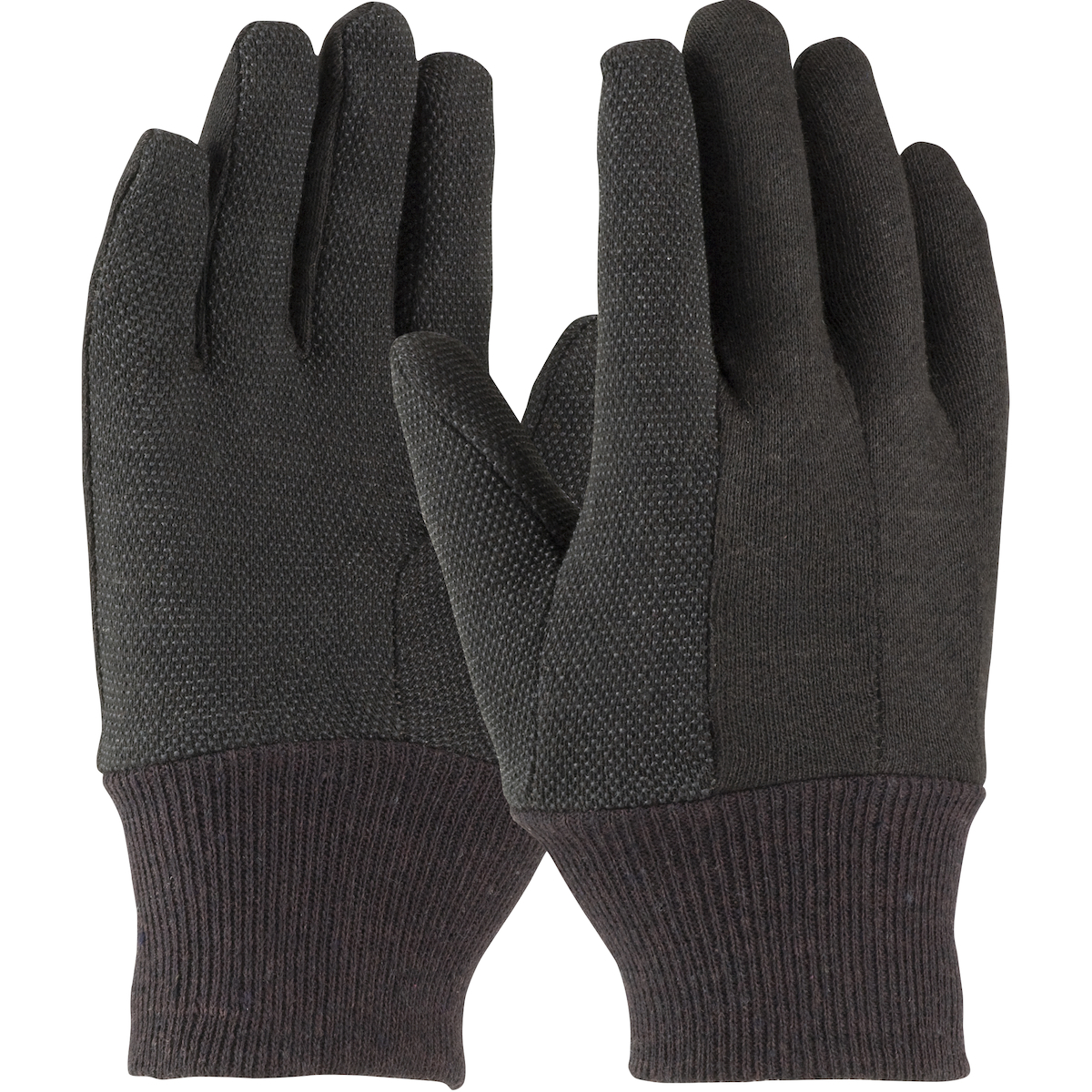 REGULAR WEIGHT POLYESTER/COTTON JERSEY GLOVE WITH PVC DOTTED GRIP - LADIES`