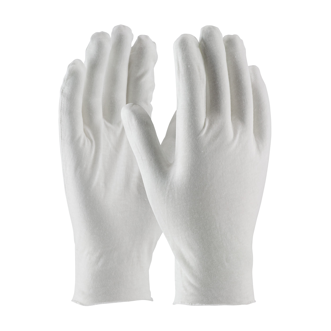 MEDIUM WEIGHT COTTON LISLE INSPECTION GLOVE WITH UNHEMMED CUFF - 10."