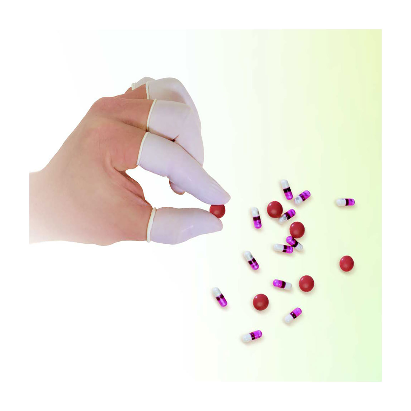 SINGLE USE CLASS 100 STATIC DISSIPATIVE NITRILE FINGER COTS