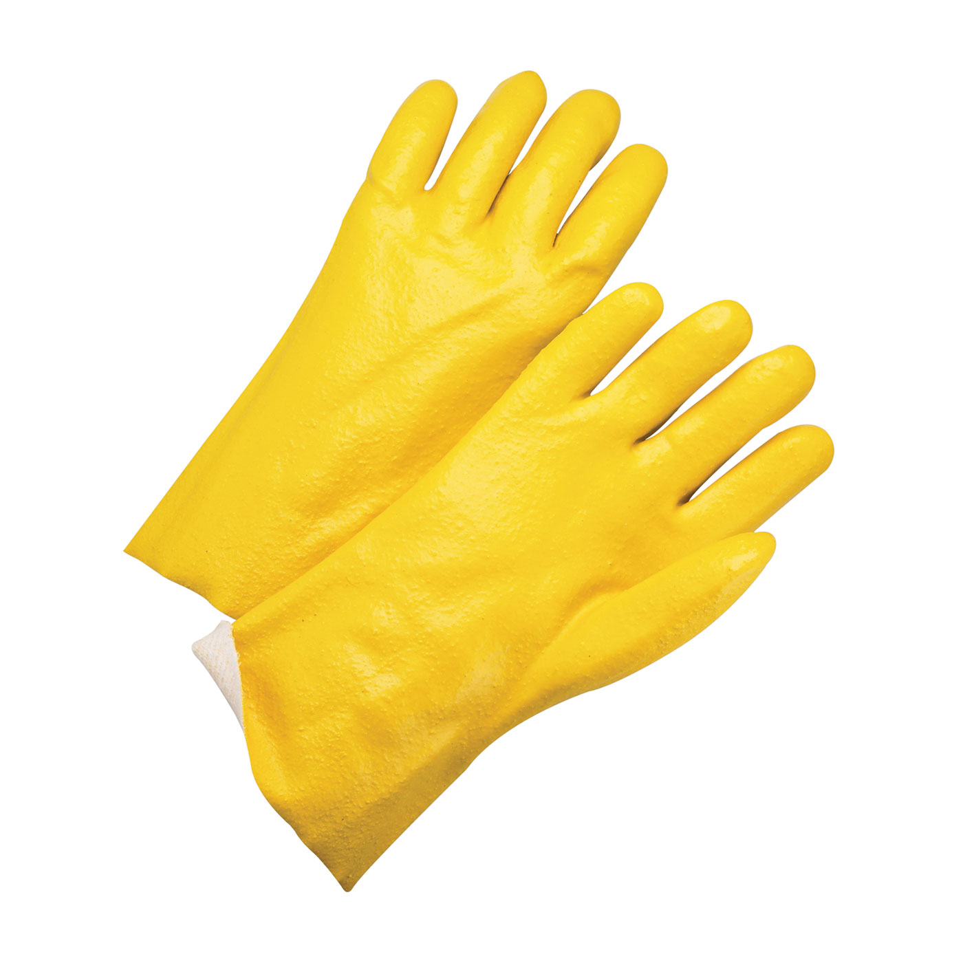 PVC DIPPED GLOVE WITH JERSEY LINER AND SEMI-ROUGH FINISH - 12"