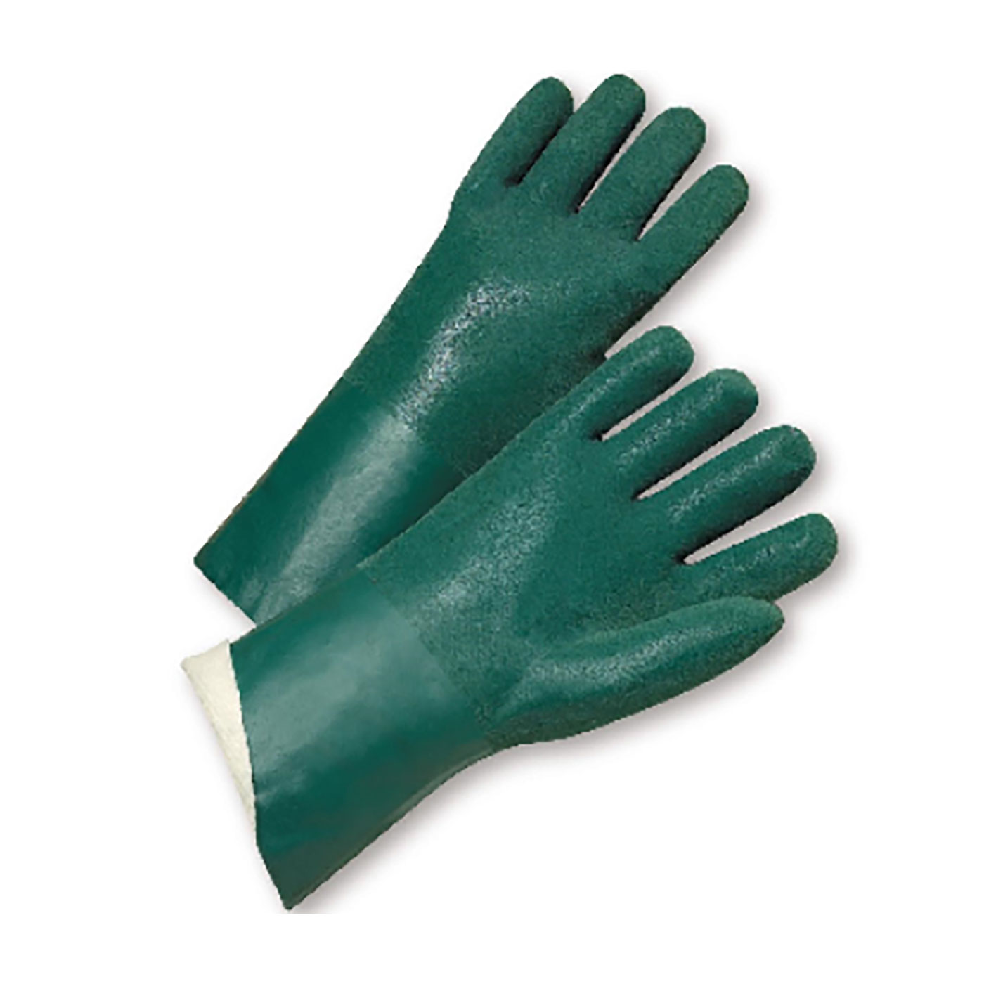 PVC DIPPED GLOVE WITH JERSEY LINER AND ROUGH FINISH - 14"