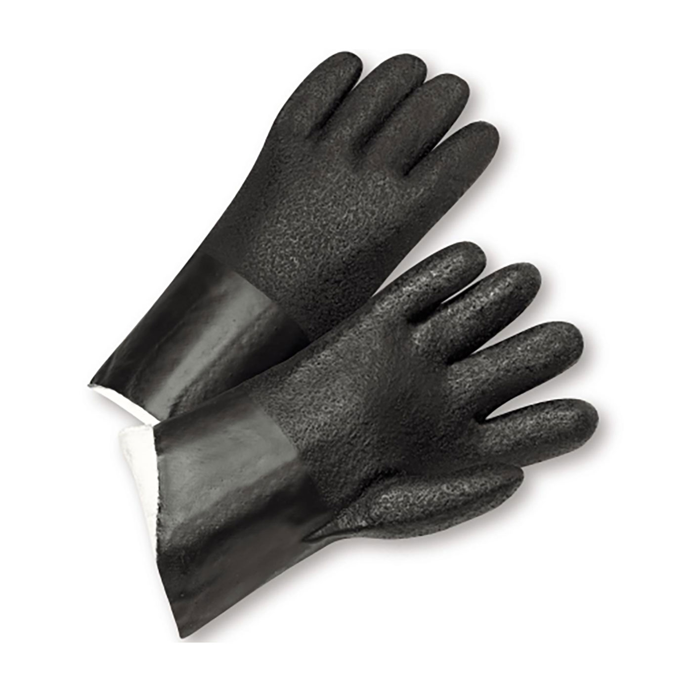 PVC DIPPED GLOVE WITH JERSEY LINER AND ROUGH ACID FINISH - 12"