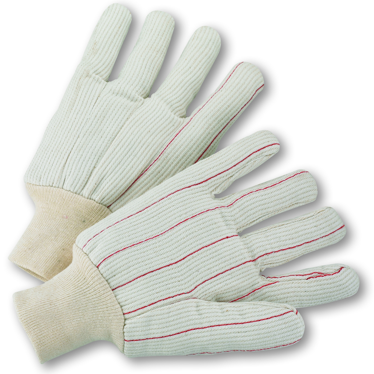 COTTON CORDED DOUBLE PALM GLOVE WITH NAP-IN FINISH - KNITWRIST