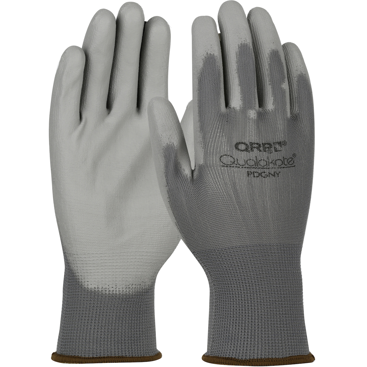 SEAMLESS KNIT NYLON GLOVE WITH POLYURETHANE COATED MICROFOAM GRIP ON PALM & FINGERS