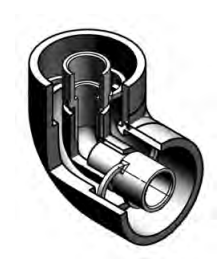 CPVC DBL-SEE 90 EL 4" X 8"