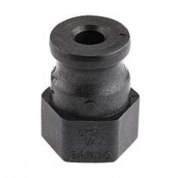 Q-D FEM ADPT 1/2"T PP BLK