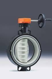 PVDF/PTFE B-FLY VLV 4" GEAR-OP