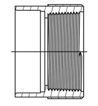 PVDF FUSEAL 25/50 FEM ADPT 3"