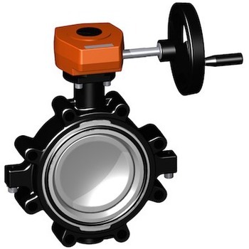 PVDF/PTFE B-FLY VLV 2.5" GEAR-OP