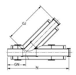 FUSEAL SQUARED 45 WYE 4" X 8"