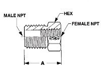 PFA MOLDED BUSH 3/4"MT X 1/2"T