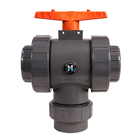 PVC/VIT 3-WAY B VLV 4"S HAYWARD