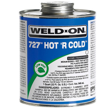 PVC 727 HOT`R COLD CEMENT QT CLR