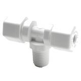 MALE BR TEE 1/2OD X 1/2MT PP WHT