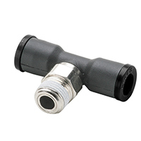 PNU MALE BR TEE 1/4" X 3/8" PBT